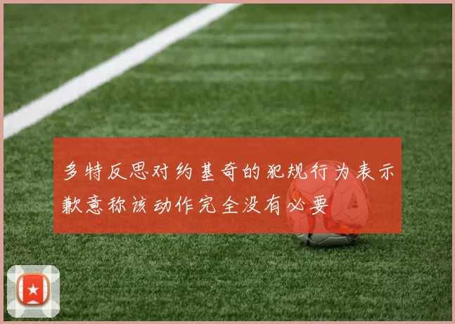 多特反思对约基奇的犯规行为表示歉意称该动作完全没有必要